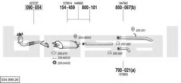 BOSAL 034.999.26 Exhaust System